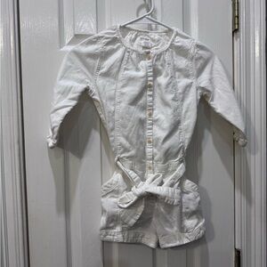 Crewcuts White Cotton Romper